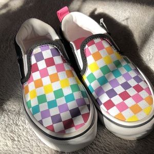 Vans classic slip on checkerboard toddler girls vans NWOT